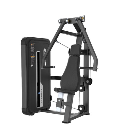 DHZ Fitness Vertical Press - U3008 with an adjustable seat and back pad, designed for strength training.